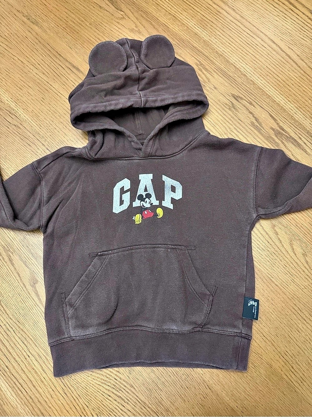 GAP x Disney Mickey Mouse Mickey Mouse Hoodie Boys 4T Brown